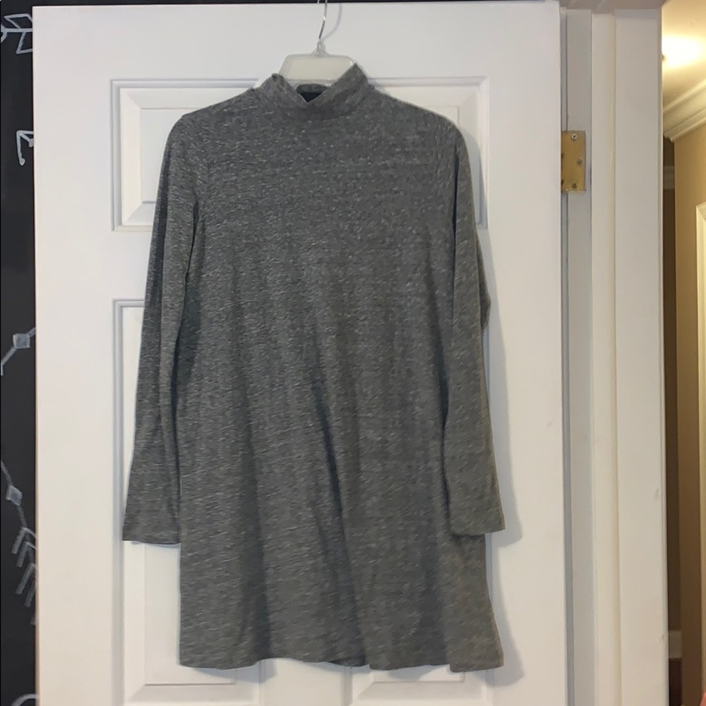 Gray high neck dress